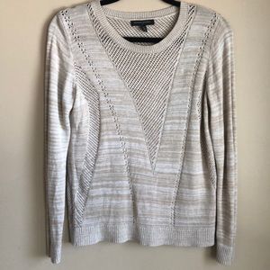 Cream cable knit Banana Republic scoop neck